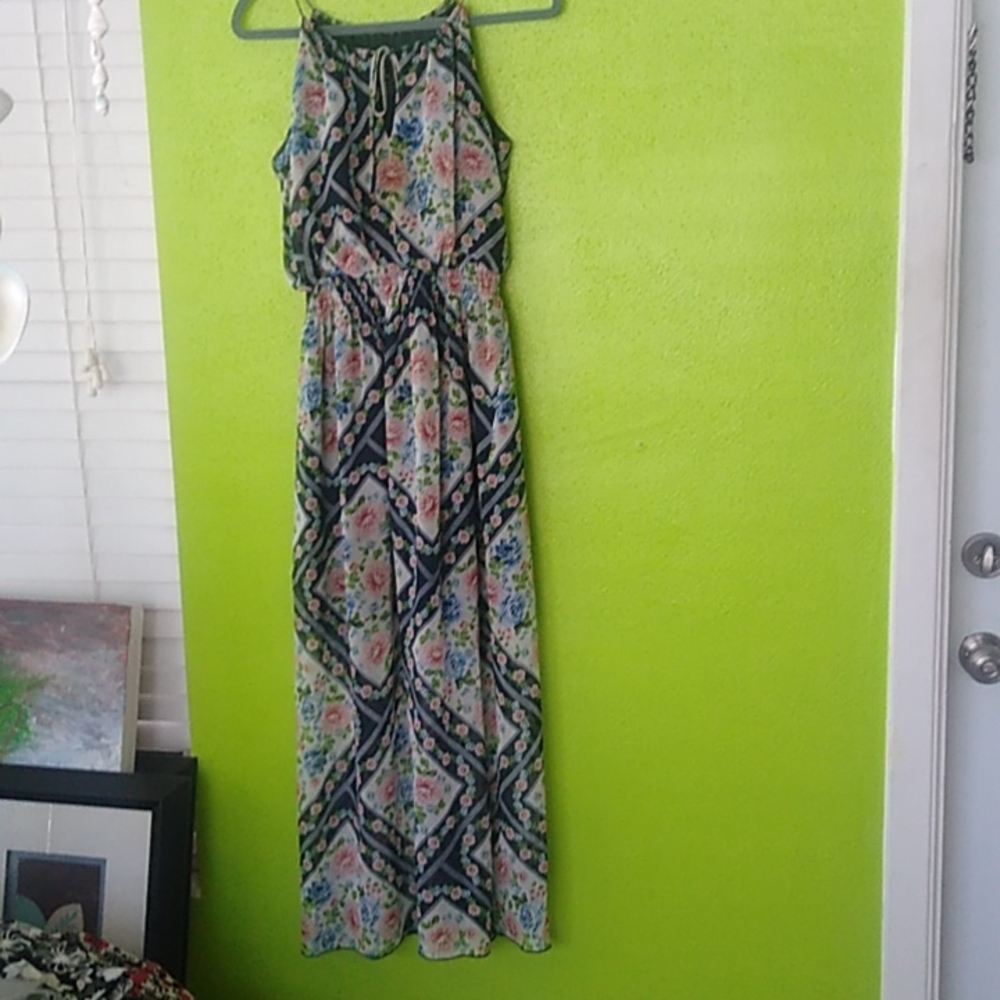Spring flowers maxi dress